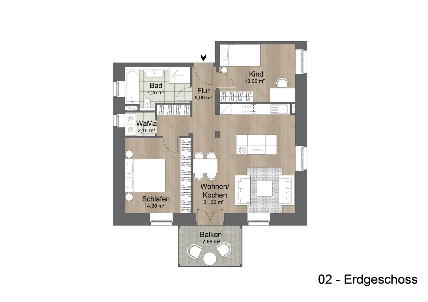 4 Zimmer Wohnung mit 80 m² in Baden-Baden – Bild 3