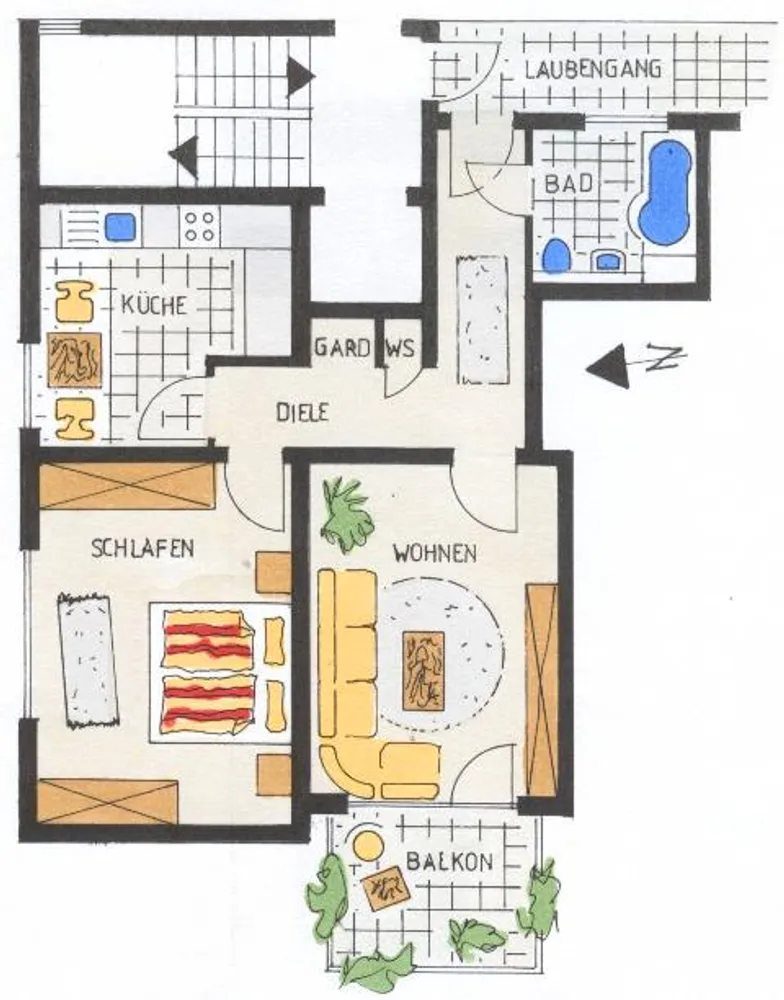 2 Zimmer Wohnung mit 65 m² in Pforzheim – Bild 2