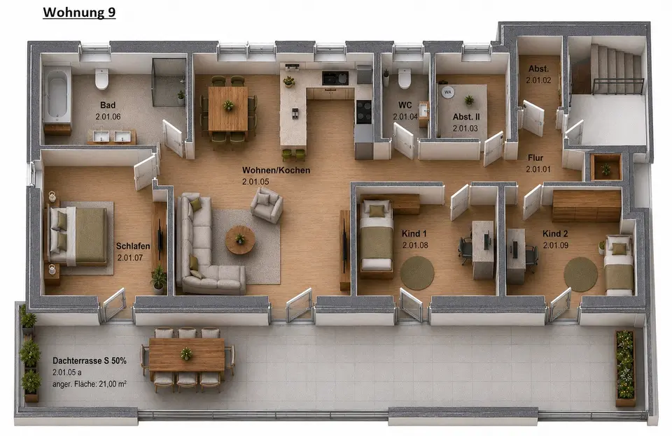 4 Zimmer Wohnung mit 117 m² in Neumünster – Bild 6