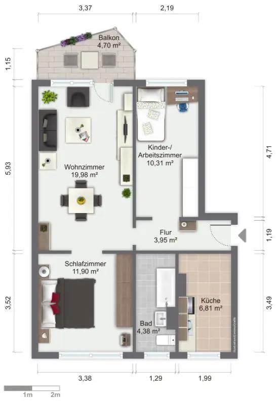 3 Zimmer Wohnung mit 61 m² in Görlitz – Bild 4