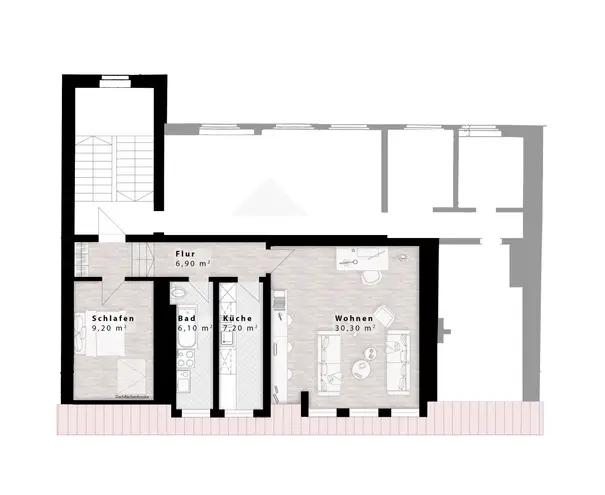 2 Zimmer Wohnung mit 60 m² in Erfurt – Bild 3