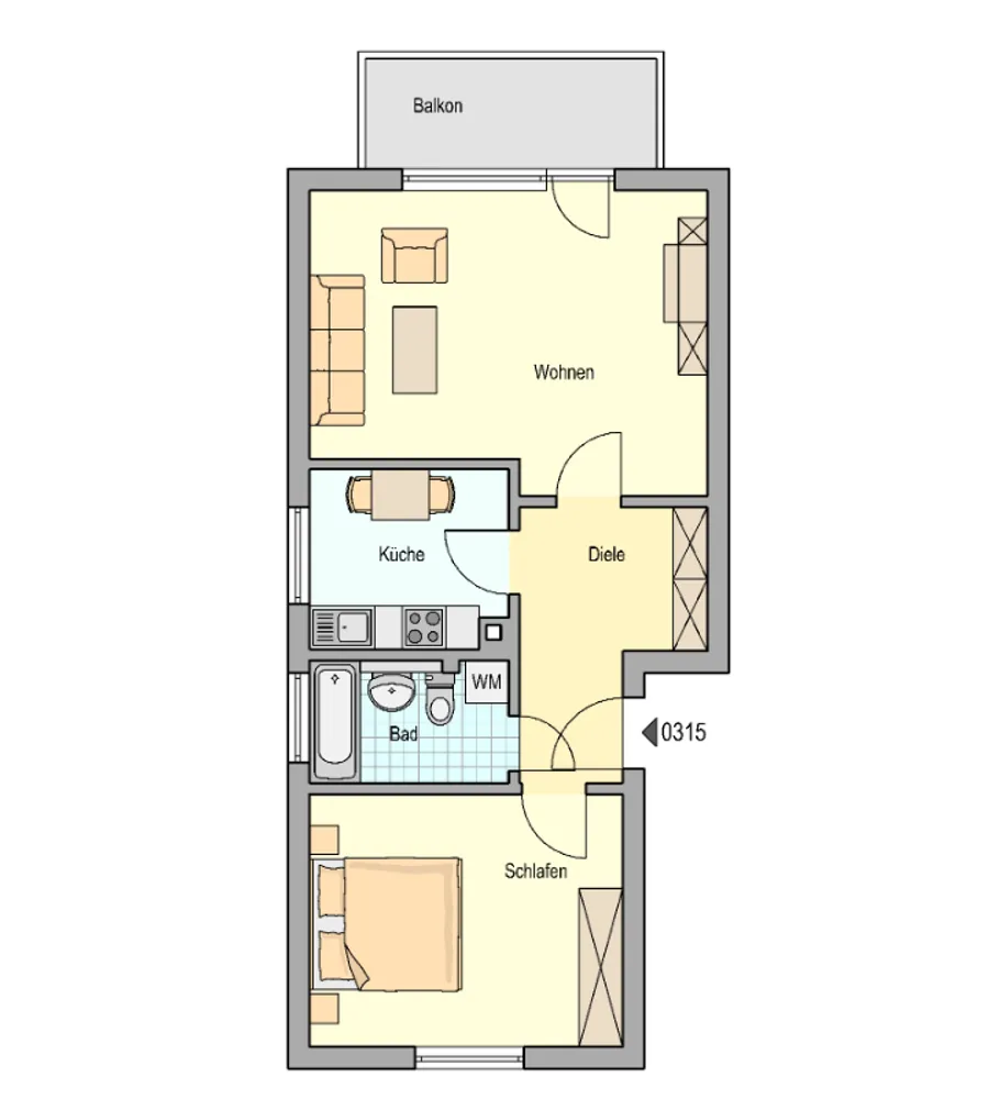 2 Zimmer Wohnung mit 59 m² in Herne – Bild 3