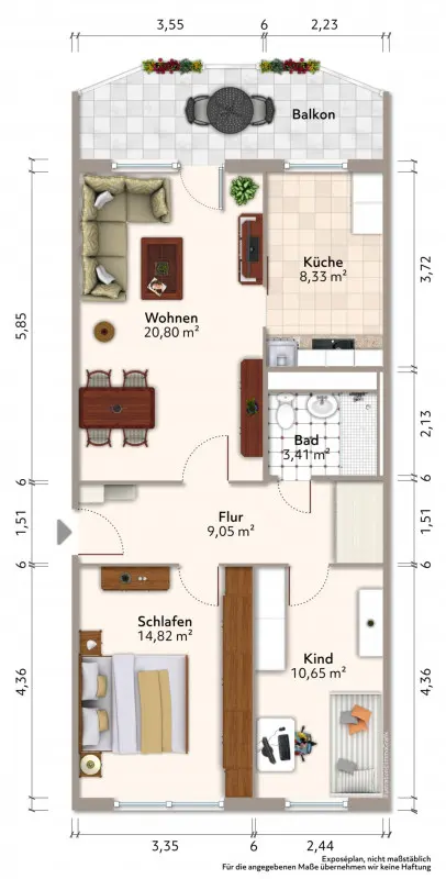 3 Zimmer Wohnung mit 69 m² in Bautzen – Bild 3