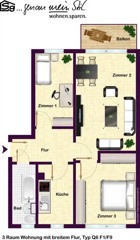 3 Zimmer Wohnung mit 58 m² in Chemnitz – Bild 10