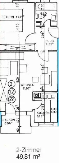 2 Zimmer Wohnung mit 49 m² in Kempten – Bild 1