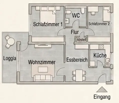 4 Zimmer Wohnung mit 76 m² in Herne – Bild 5