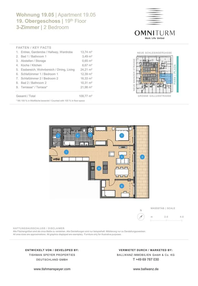 3 Zimmer Wohnung mit 109 m² in Frankfurt am Main – Bild 7