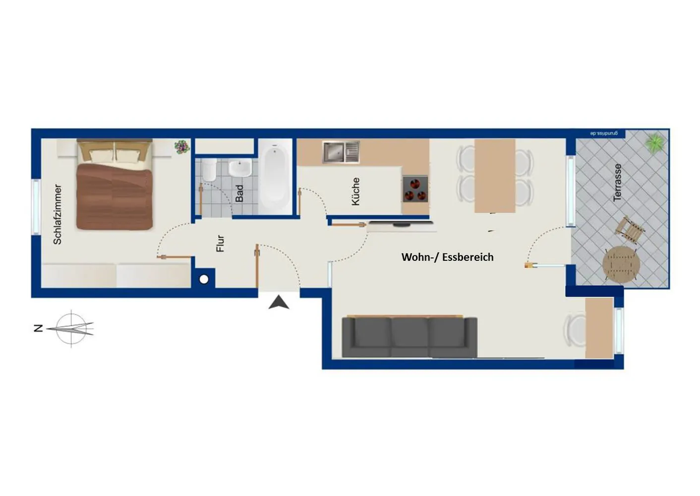 2 Zimmer Wohnung mit 51 m² in Ingolstadt – Bild 1