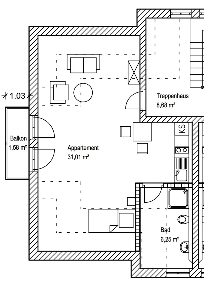1 Zimmer Wohnung mit 39 m² in Passau – Bild 11