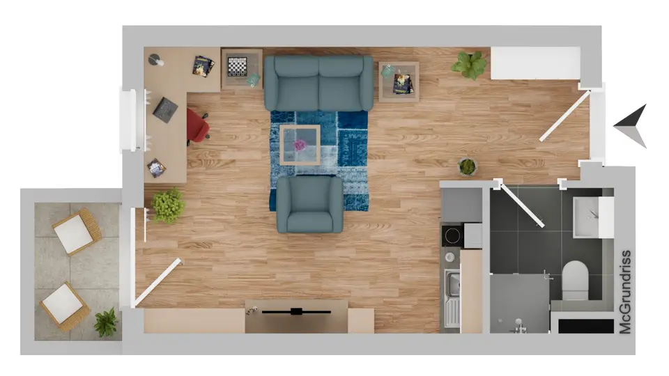 Studio mit 30 m² in Amberg – Bild 5