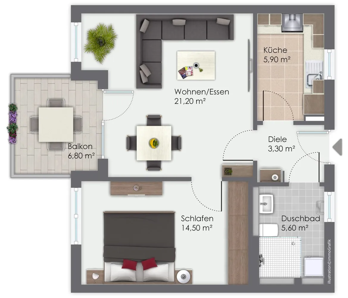 2 Zimmer Wohnung mit 53 m² in Solingen – Bild 12