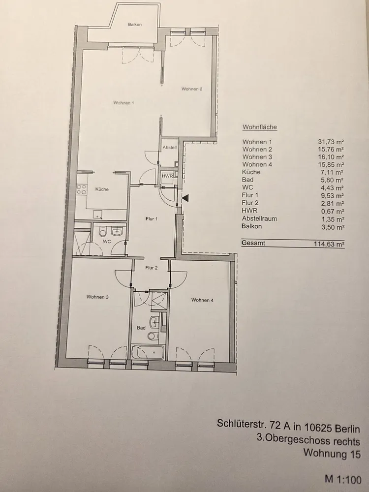 4 Zimmer Wohnung mit 115 m² in Berlin – Bild 12