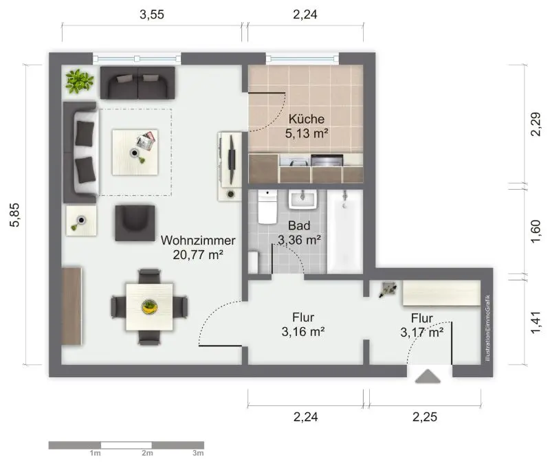 Studio mit 36 m² in Görlitz – Bild 4