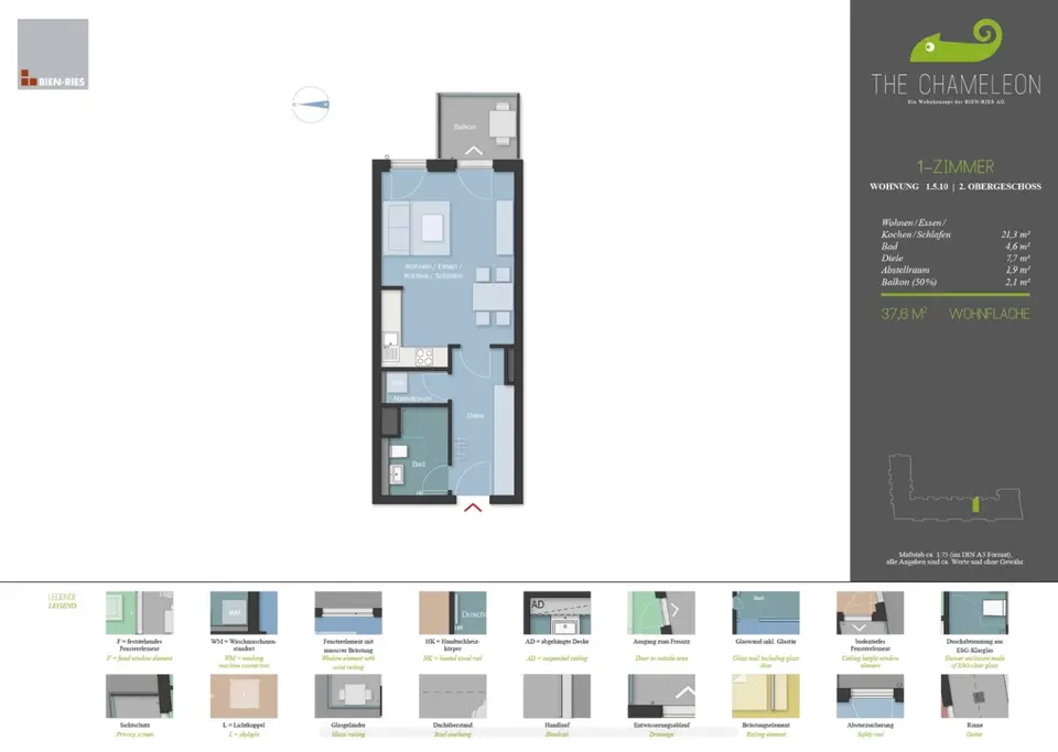Studio mit 38 m² in Frankfurt am Main – Bild 10
