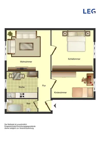 4 Zimmer Wohnung mit 52 m² in Hamm – Bild 2