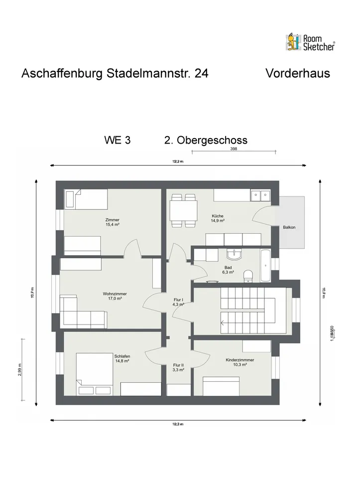 4 Zimmer Wohnung mit 91 m² in Aschaffenburg – Bild 7