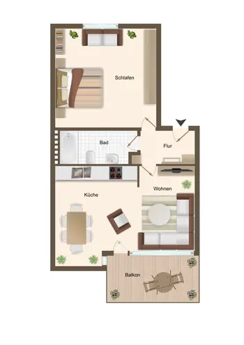 1 Zimmer Wohnung mit 45 m² in Duisburg – Bild 7