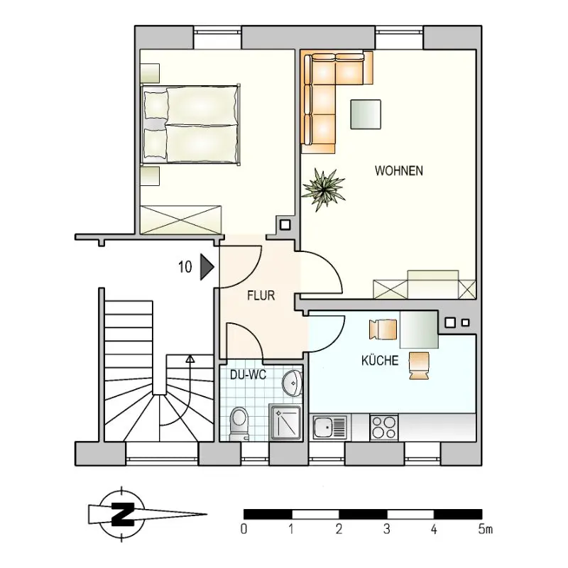 2 Zimmer Wohnung mit 50 m² in Ulm – Bild 4