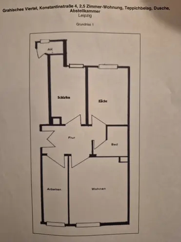 3 Zimmer Wohnung mit 52 m² in Leipzig – Bild 2