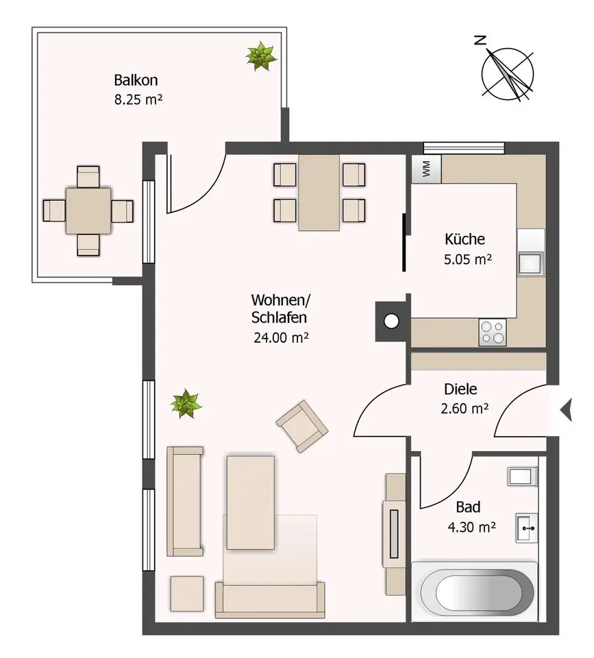 Studio mit 39 m² in Landshut – Bild 9
