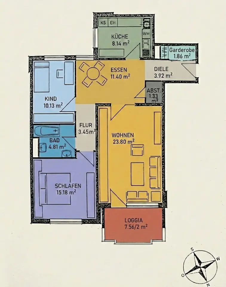 3 Zimmer Wohnung mit 88 m² in Rodgau – Bild 5