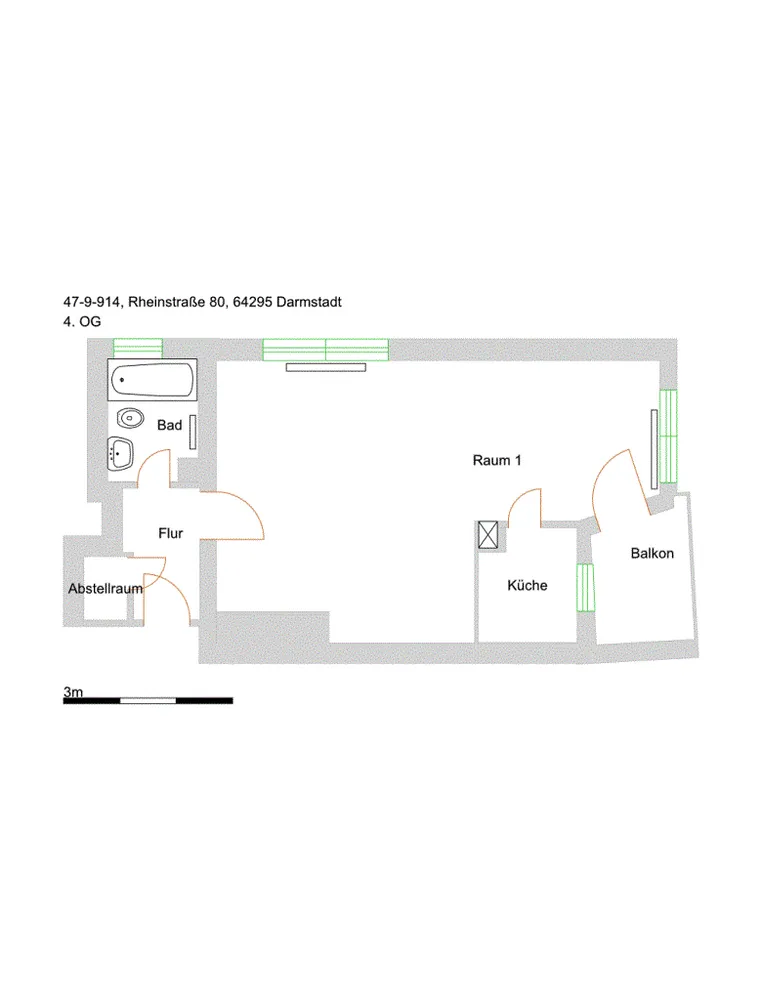 1 Zimmer Wohnung mit 43 m² in Darmstadt – Bild 9