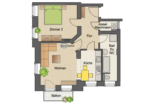 2 Zimmer Wohnung mit 57 m² in Dresden – Bild 2