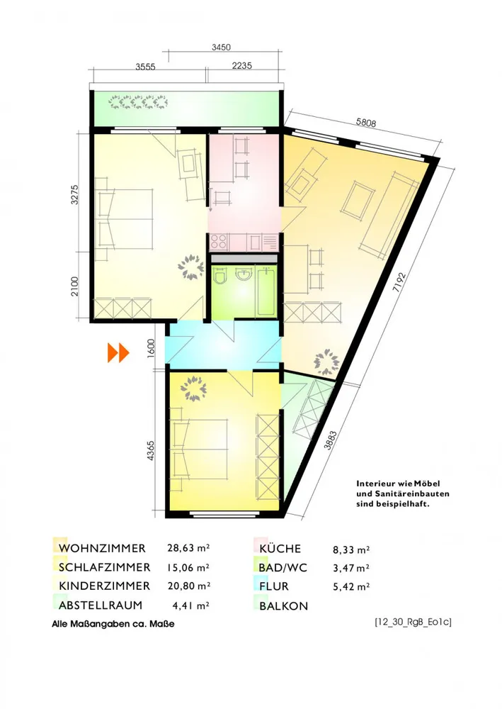 3 Zimmer Wohnung mit 88 m² in Leipzig – Bild 2