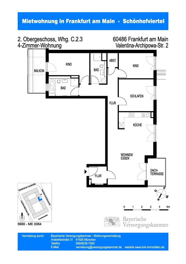 4 Zimmer Wohnung mit 112 m² in Frankfurt am Main – Bild 2