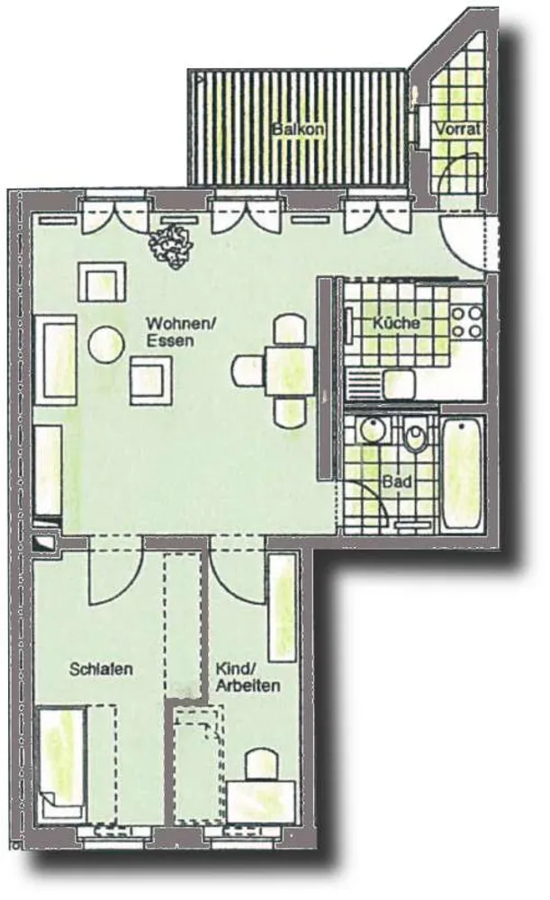 3 Zimmer Wohnung mit 64 m² in Zwickau – Bild 2