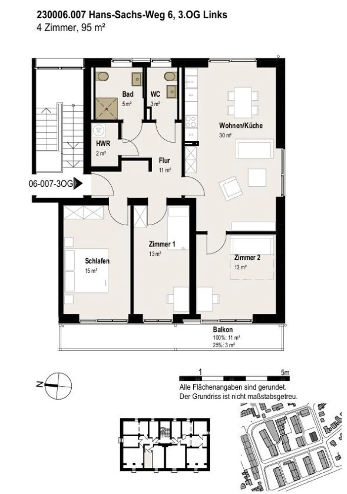 4 Zimmer Wohnung mit 95 m² in Hannover – Bild 11