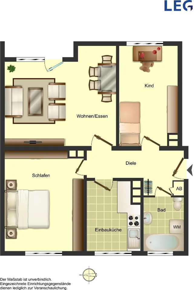 3 Zimmer Wohnung mit 60 m² in Hamm – Bild 5