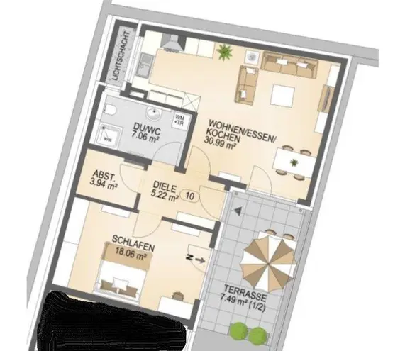 2 Zimmer Wohnung mit 73 m² in Karlsruhe – Bild 3
