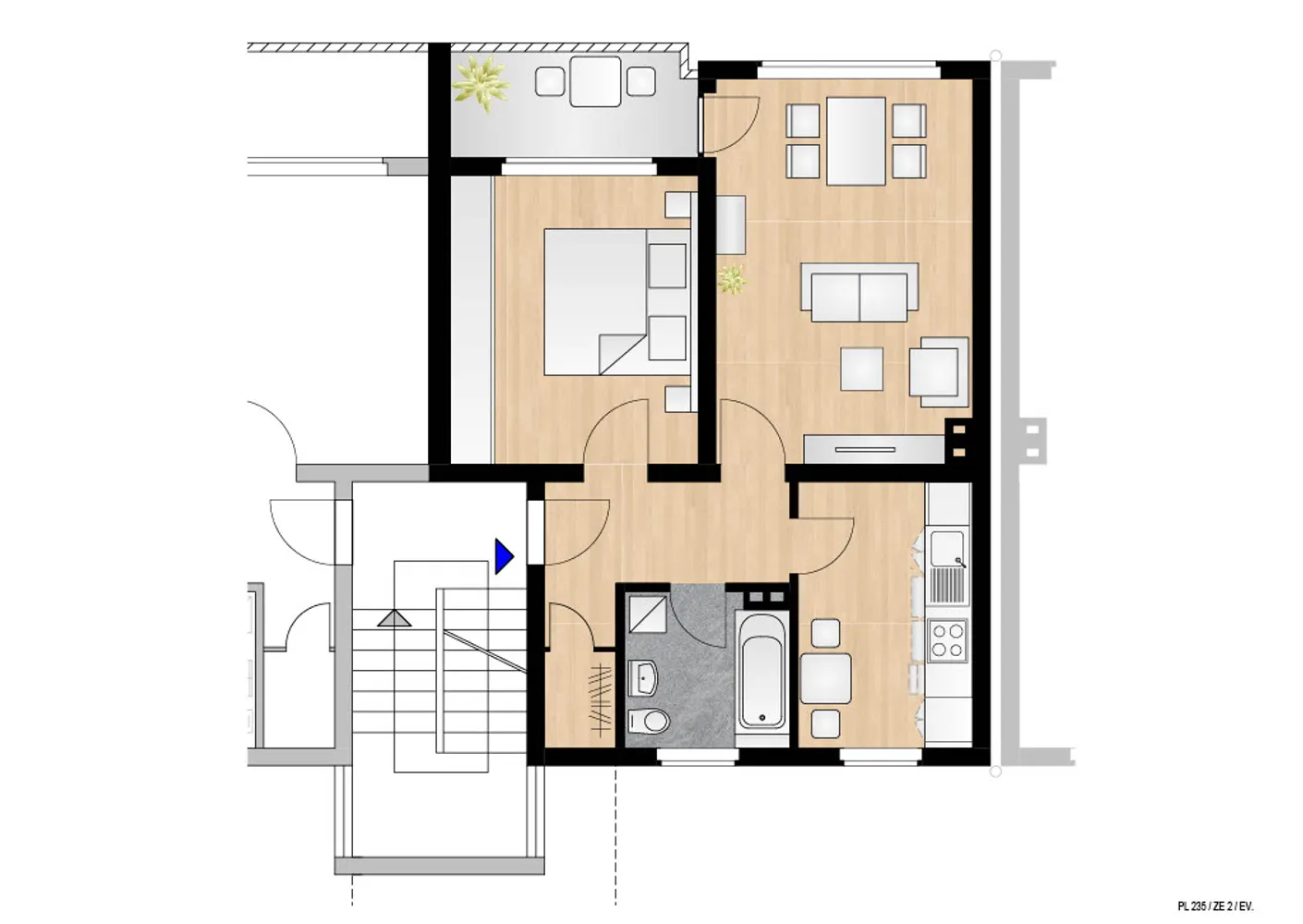2 Zimmer Wohnung mit 54 m² in Duisburg – Bild 1