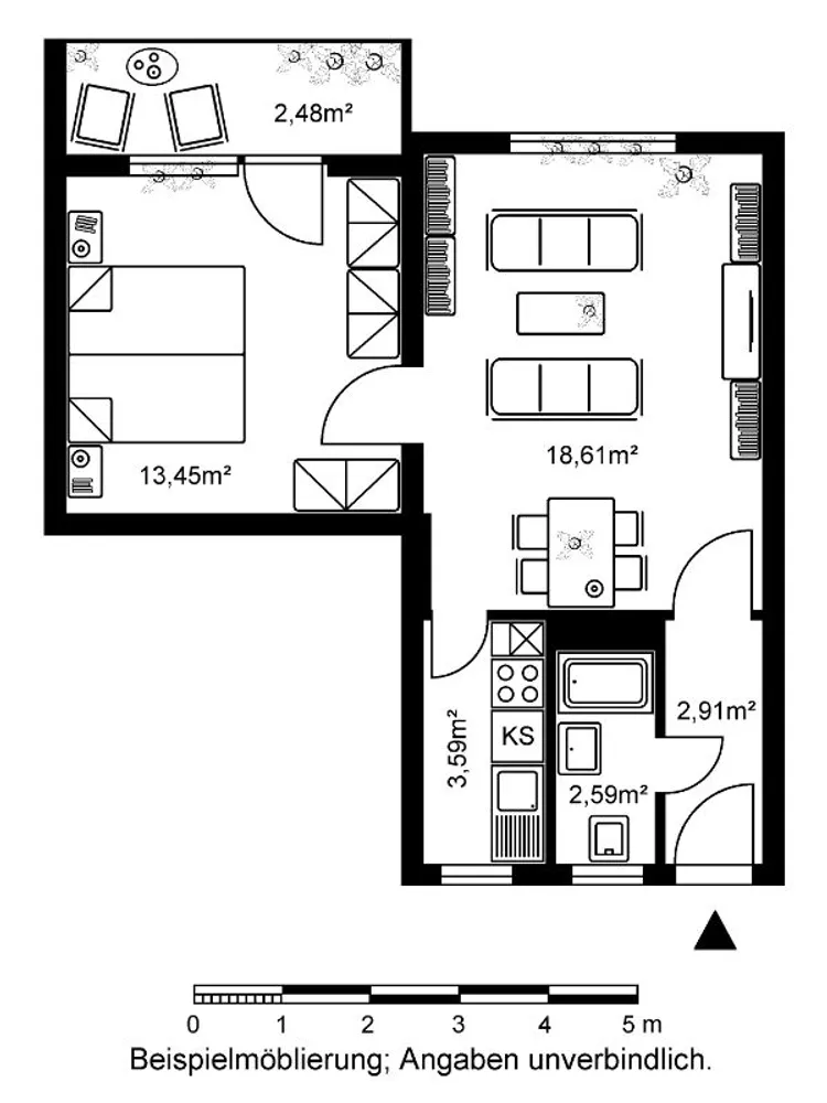 2 Zimmer Wohnung mit 44 m² in Frankfurt am Main – Bild 3