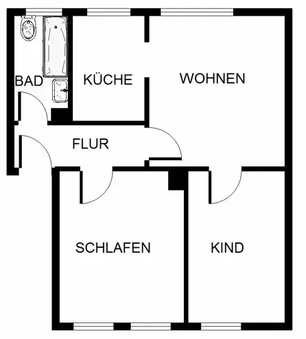 3 Zimmer Wohnung mit 54 m² in Bochum – Bild 2