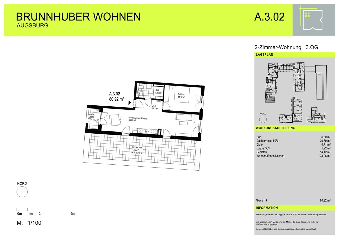 2 Zimmer Wohnung mit 81 m² in Augsburg – Bild 2