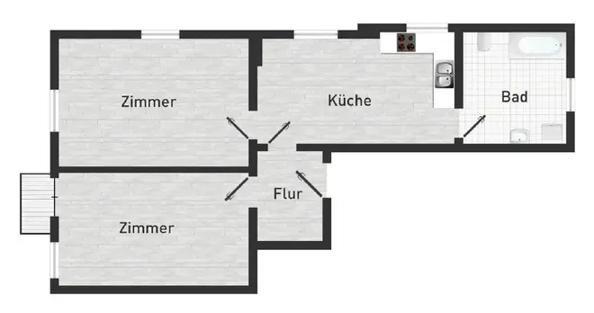 2 Zimmer Wohnung mit 55 m² in Dresden – Bild 2