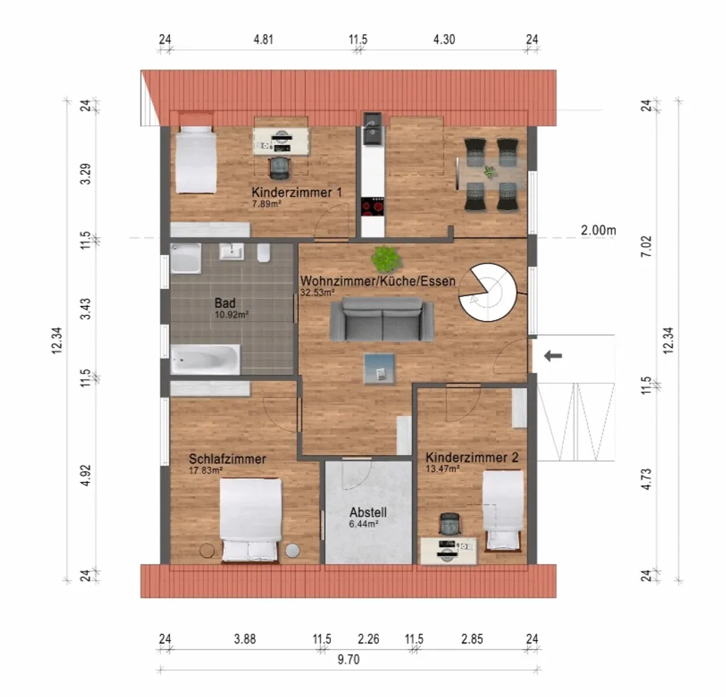 5 Zimmer Wohnung mit 144 m² in Rastatt – Bild 3
