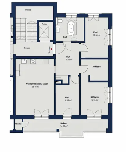 4 Zimmer Wohnung mit 92 m² in Magdeburg – Bild 8