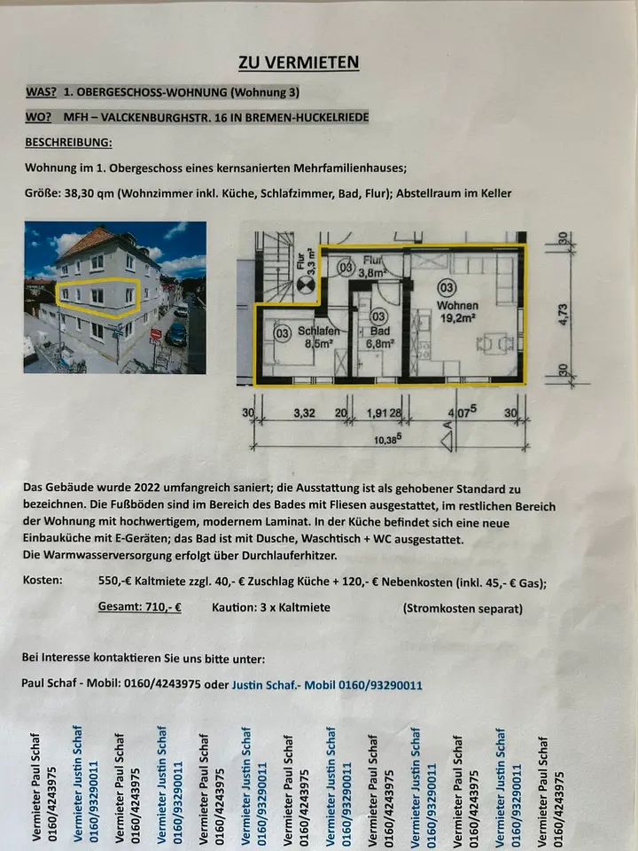 2 Zimmer Wohnung mit 38 m² in Bremen – Bild 4