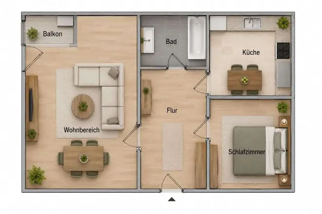 2 Zimmer Wohnung mit 72 m² in Münster – Bild 4
