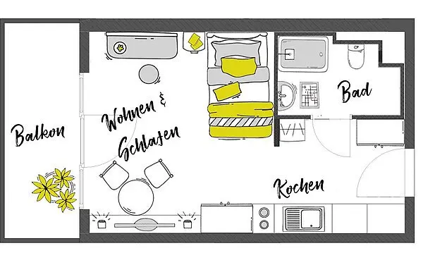 WG-Zimmer mit 21 m² in Aachen – Bild 5
