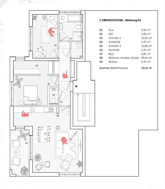 3 Zimmer Wohnung mit 98 m² in Halle (Saale) – Bild 9