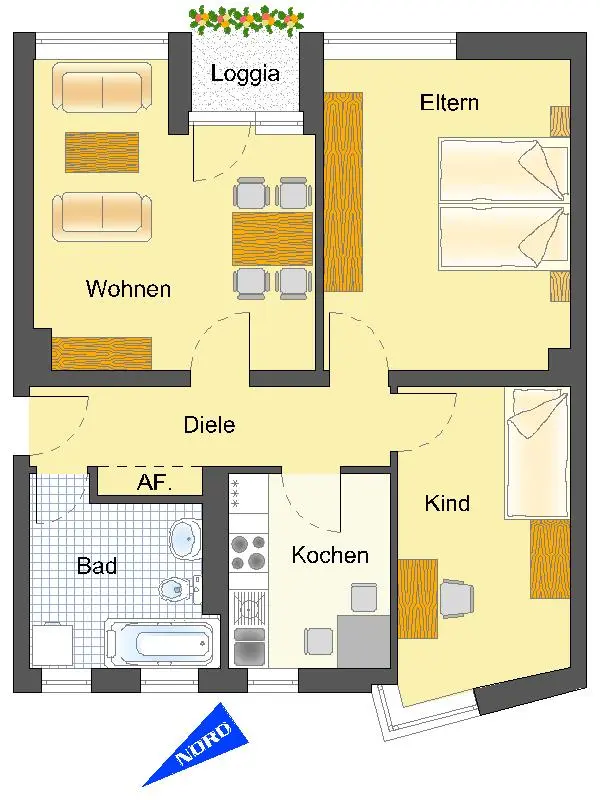 3 Zimmer Wohnung mit 65 m² in Detmold – Bild 4