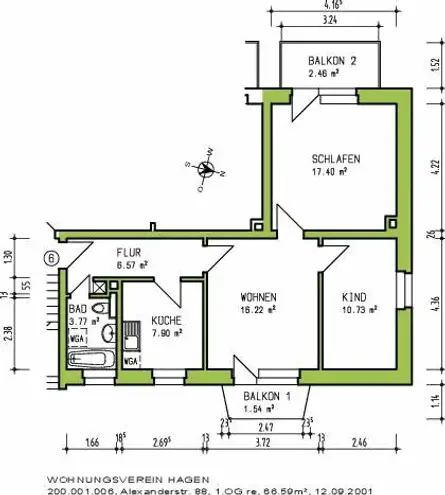 4 Zimmer Wohnung mit 67 m² in Hagen – Bild 5