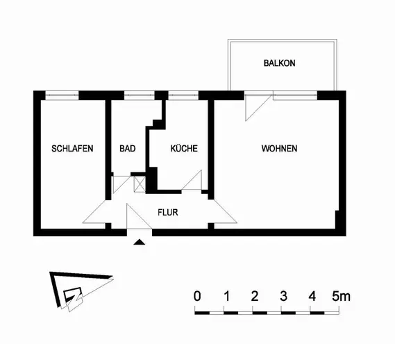 2 Zimmer Wohnung mit 46 m² in Lübeck – Bild 2