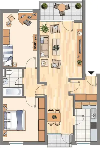 3 Zimmer Wohnung mit 73 m² in Dortmund – Bild 2
