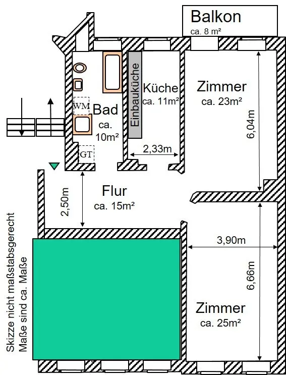 2 Zimmer Wohnung mit 82 m² in Görlitz – Bild 7