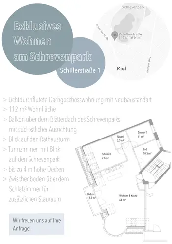 3 Zimmer Wohnung mit 112 m² in Kiel – Bild 4